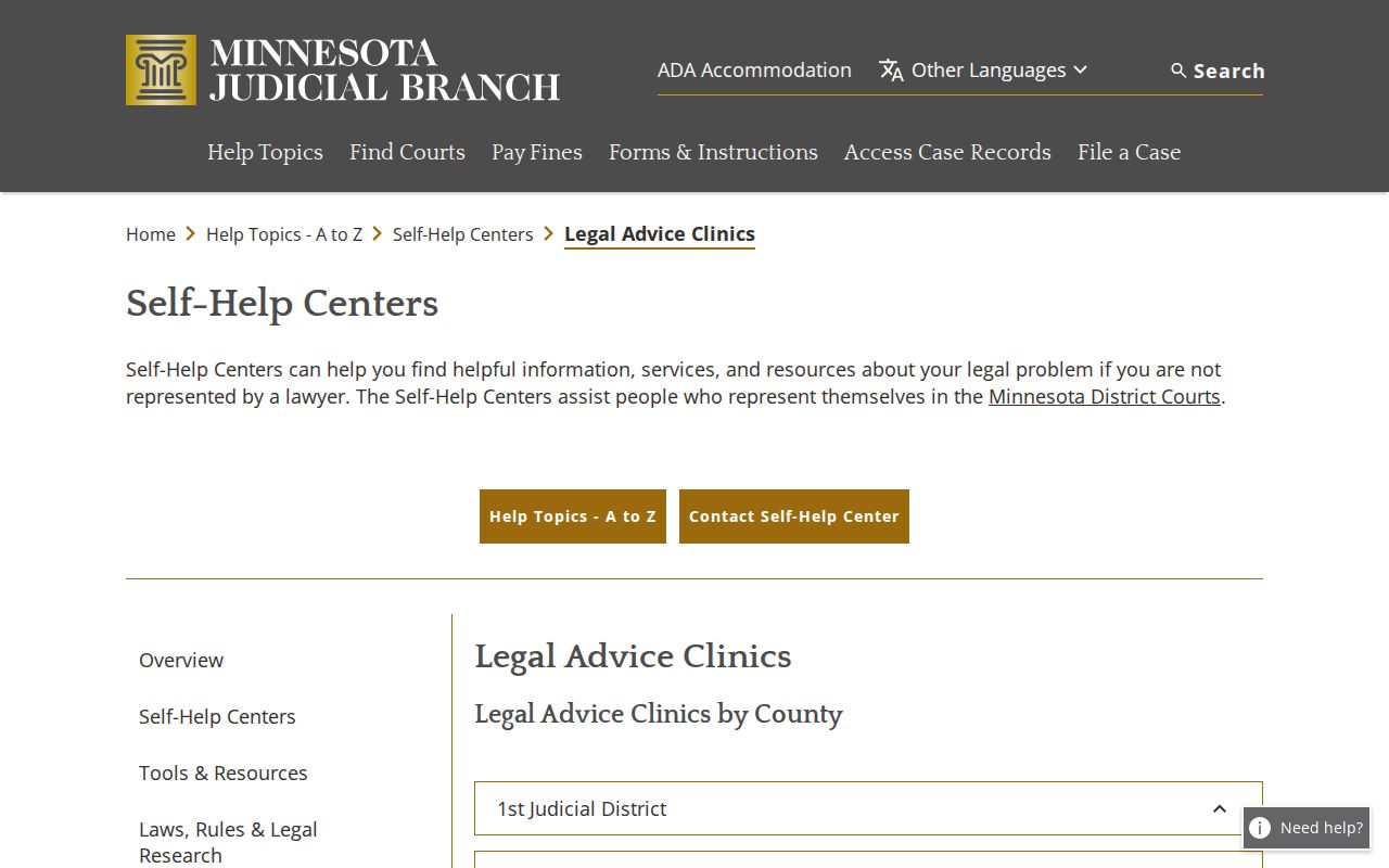 Beltrami County warrant records: Minnesota self-help clinic information for court paperwork
