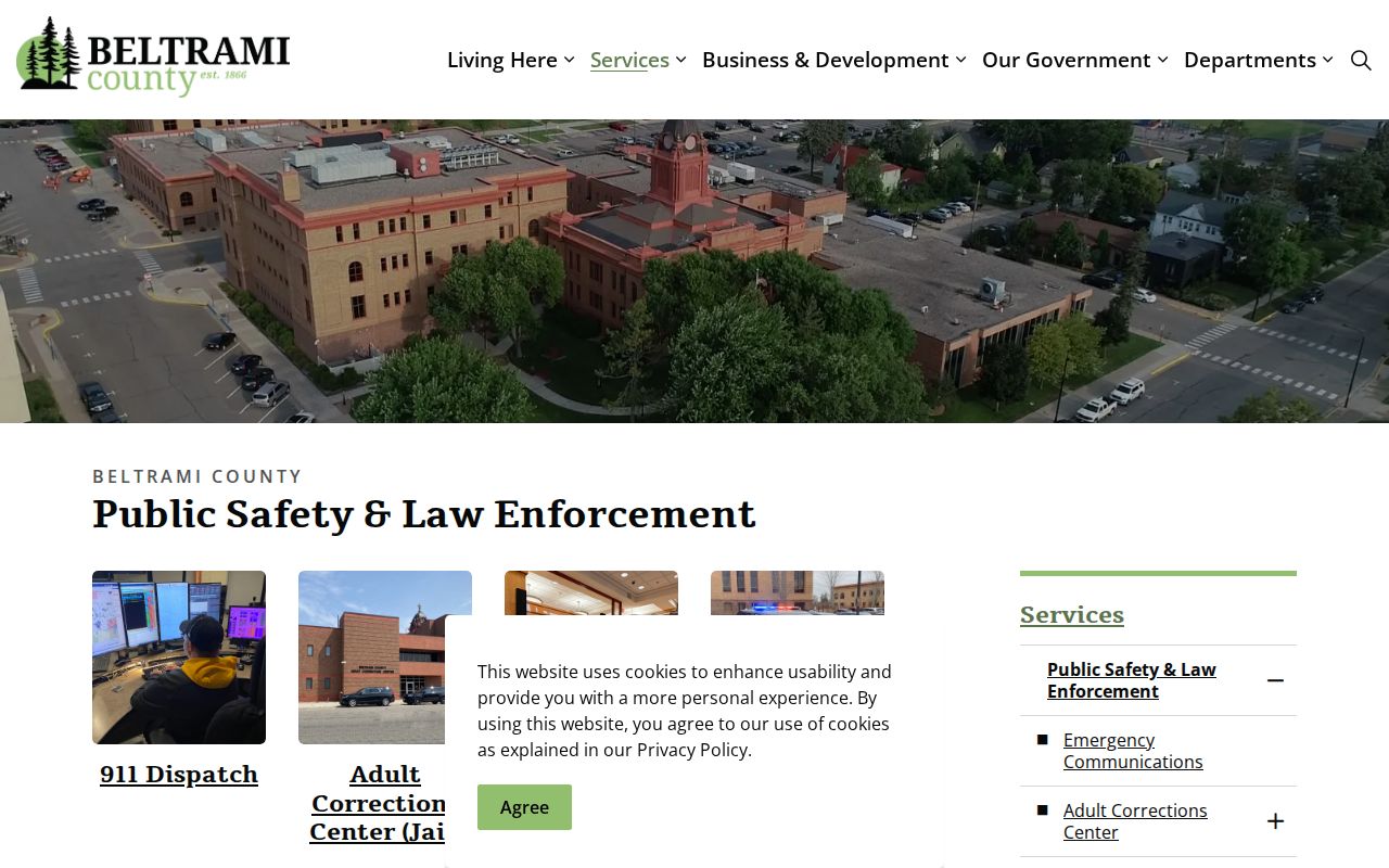 Beltrami County warrant records: public safety and law enforcement services page